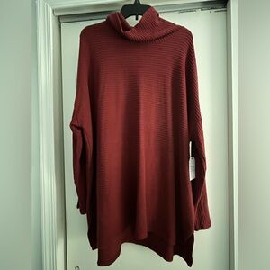 Time and Tru Burgundy Cowl Neck Tunic XXL